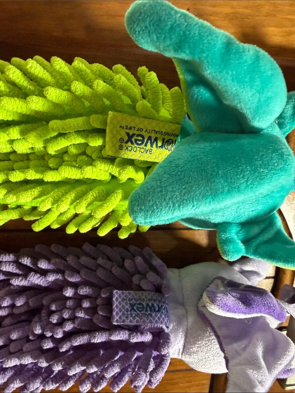 Norwex Green & Purple Plush Microfiber Hand Towels